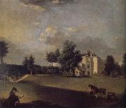 A view of the grounds of  Hampton House  Johann Zoffany